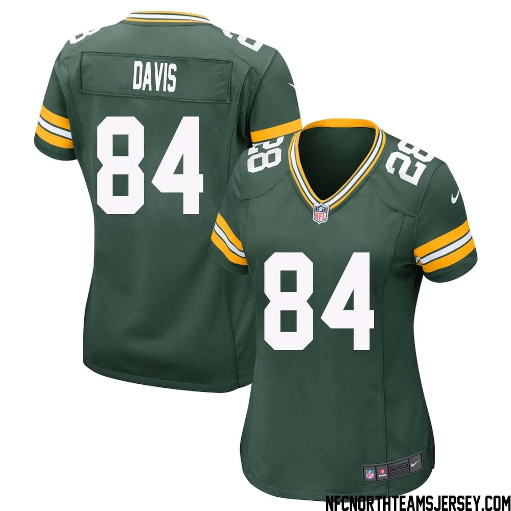Tyler Davis No 84 Green Bay Packers Home Game Jersey Womens 1