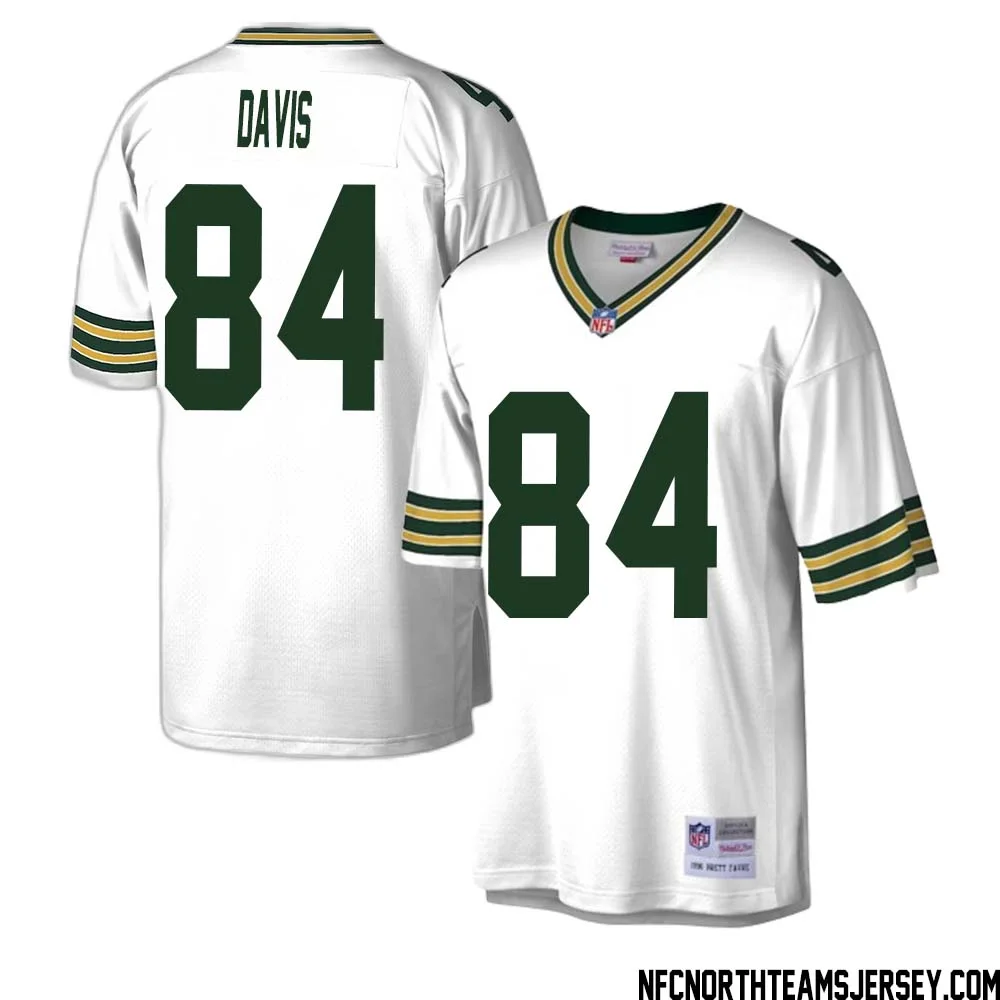 Tyler Davis No 84 Green Bay Packers Mitchell Ness Legacy Replica Jersey White 1