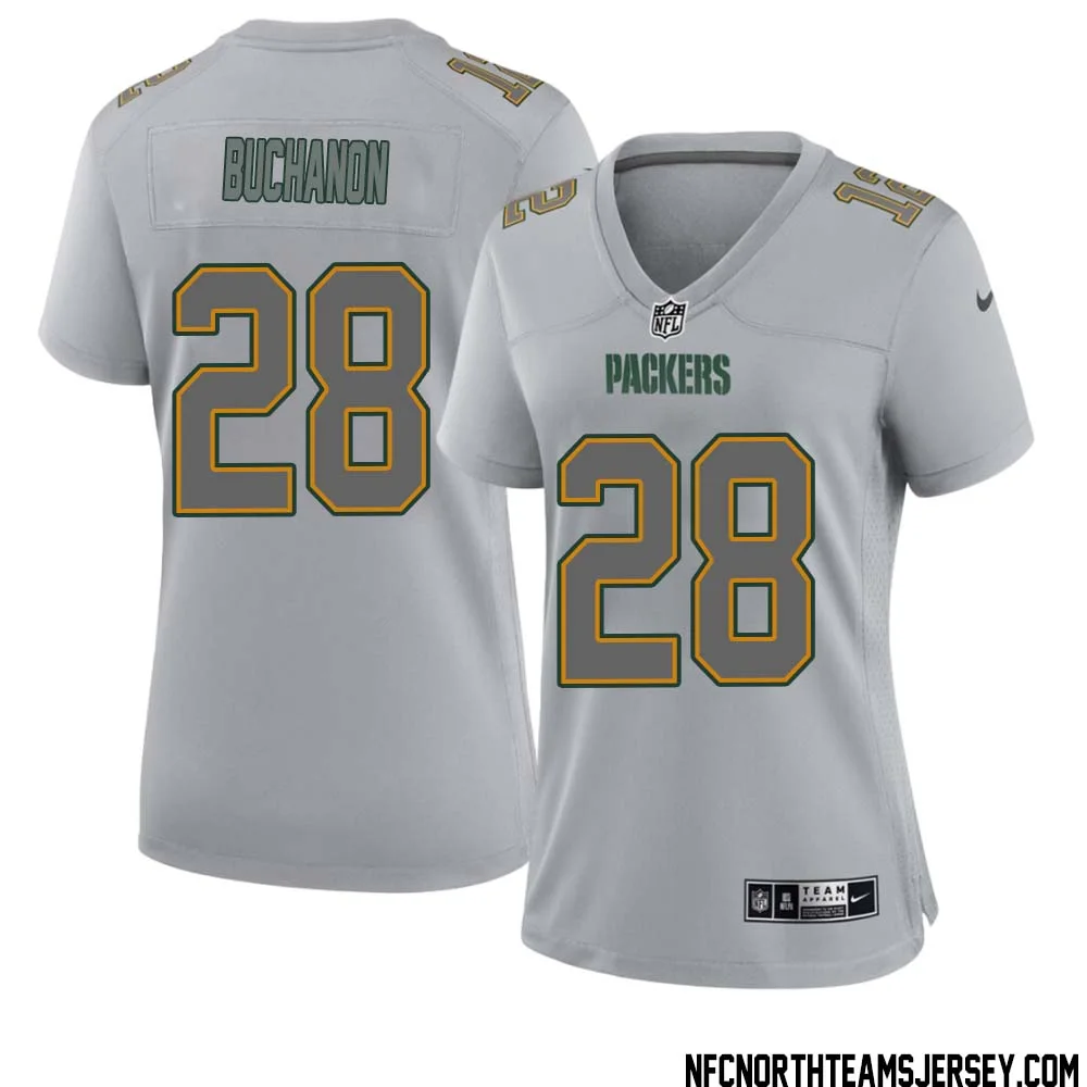 Willie Buchanon No 28 Green Bay Packers Atmosphere Jersey Grey Womens