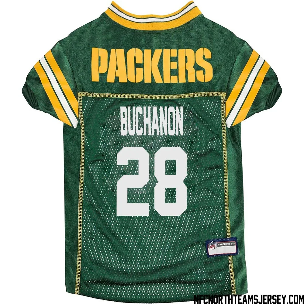 Willie Buchanon No 28 Green Bay Packers Dog Jersey Green 1