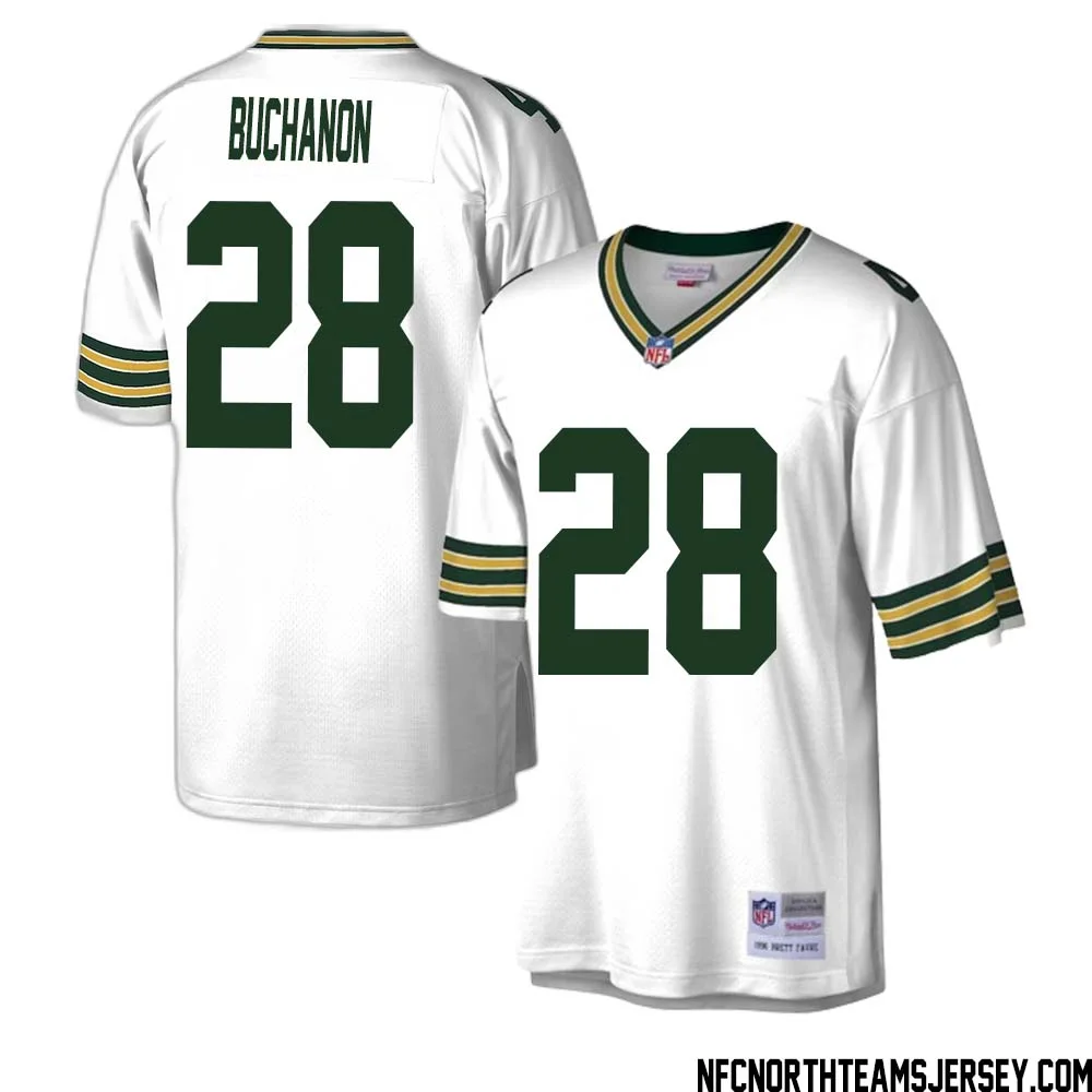 Willie Buchanon No 28 Green Bay Packers Mitchell Ness Legacy Replica Jersey White 1