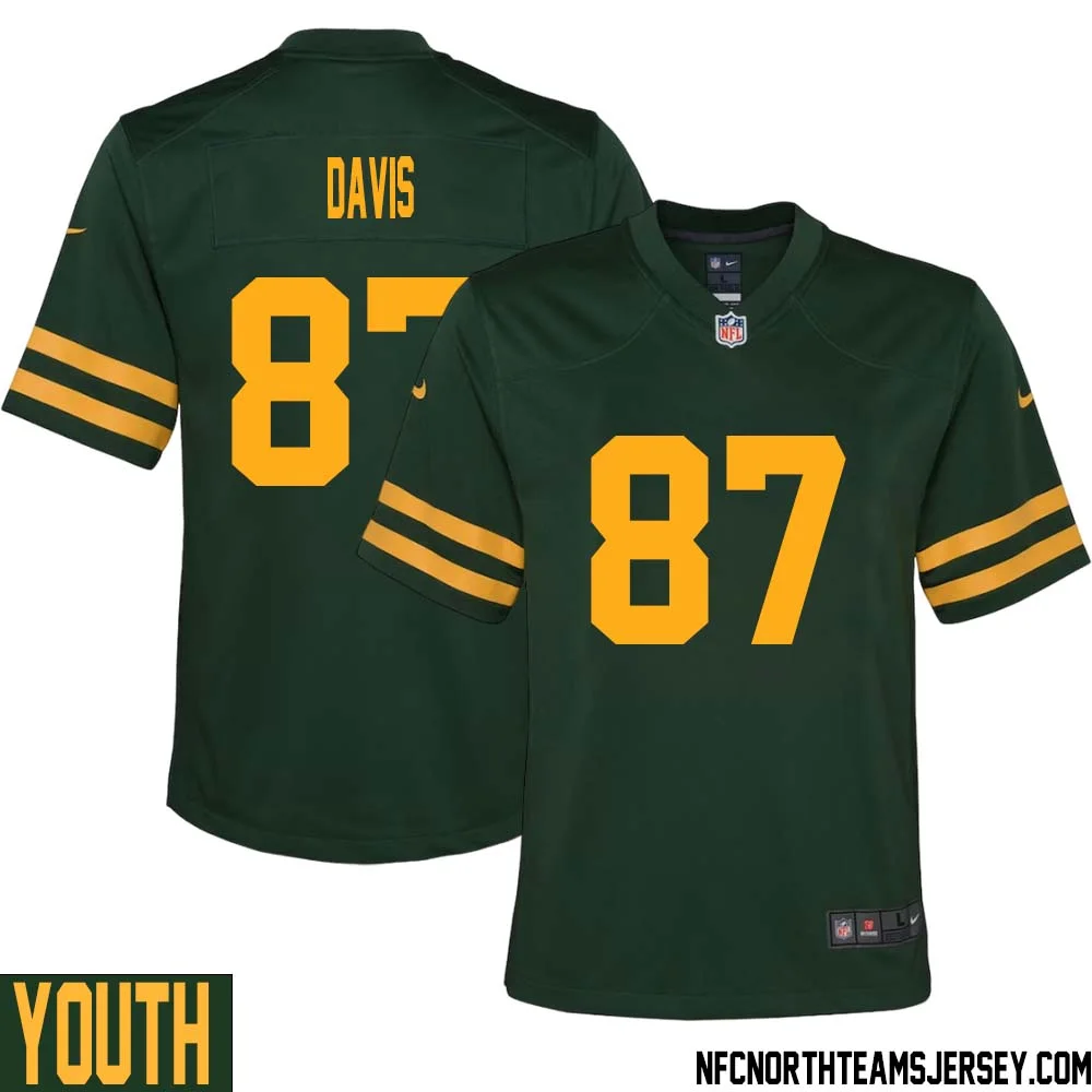 Willie Davis No 87 Green Bay Packers Alternate Jersey Green Youth