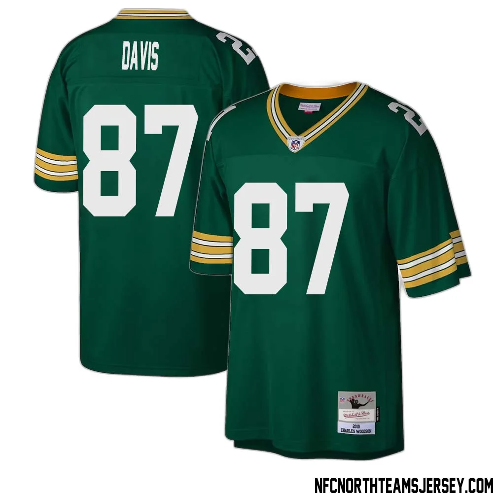 Willie Davis No 87 Green Bay Packers Mitchell Ness Legacy Replica Jersey Green 1