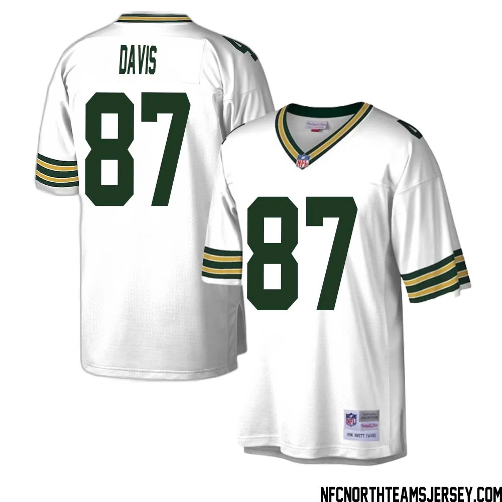 Willie Davis No 87 Green Bay Packers Mitchell Ness Legacy Replica Jersey White 1