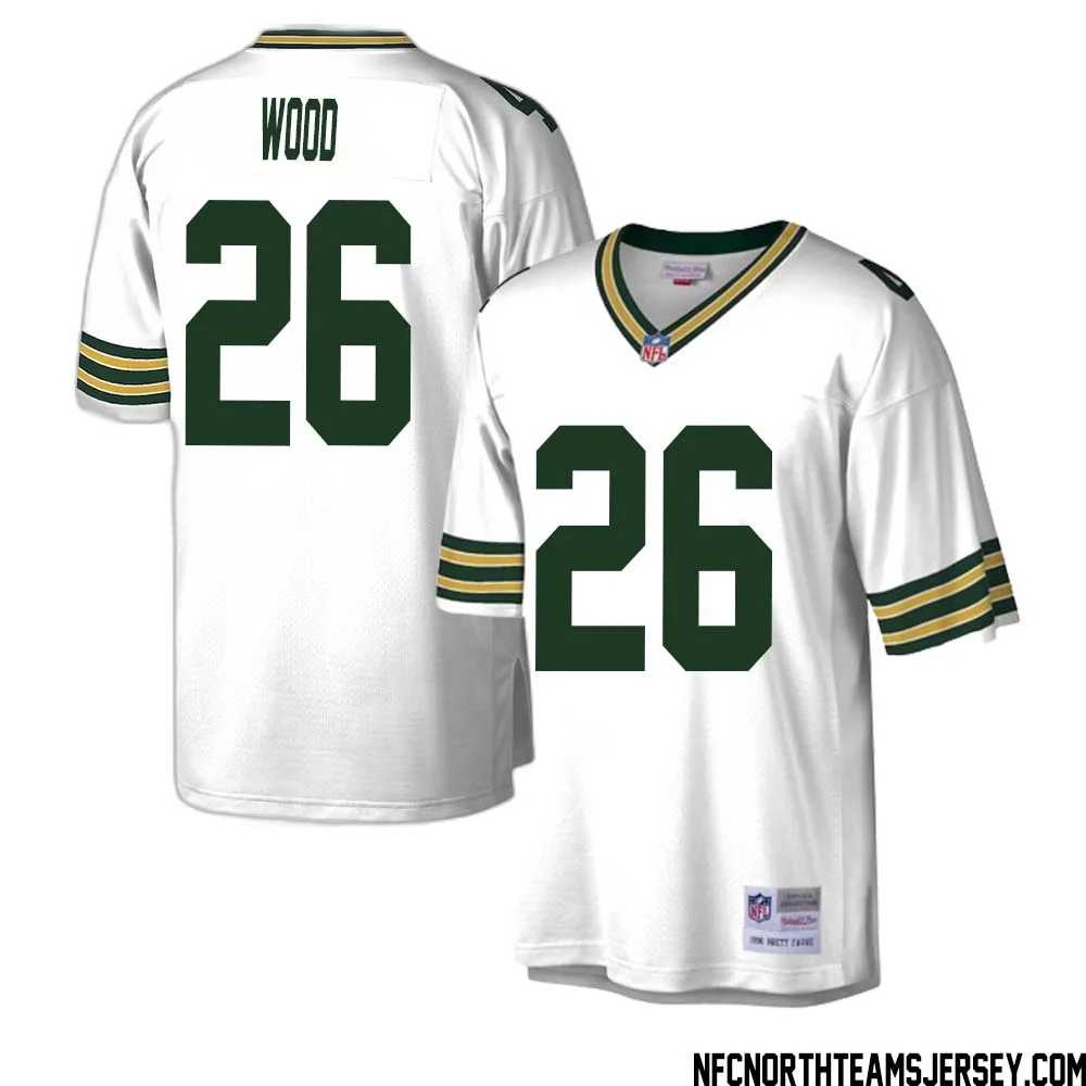 Willie Wood No 26 Green Bay Packers Mitchell Ness Legacy Replica Jersey White 1