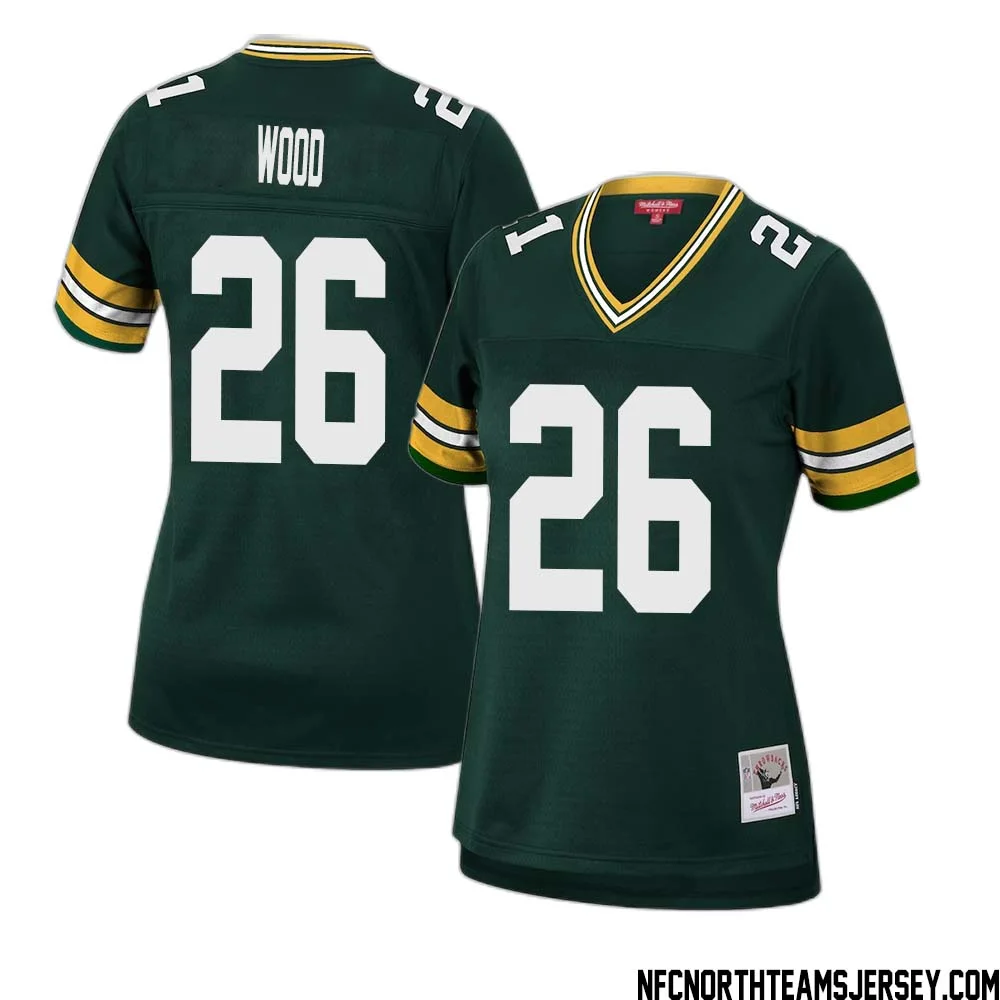 Willie Wood No 26 Green Bay Packers Mitchell Ness Women 2010 Legacy Replica Player Jersey Green 1