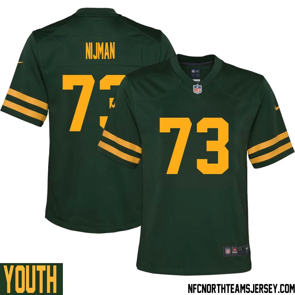 Yosh Nijman No 73 Green Bay Packers Alternate Jersey Green Youth 1