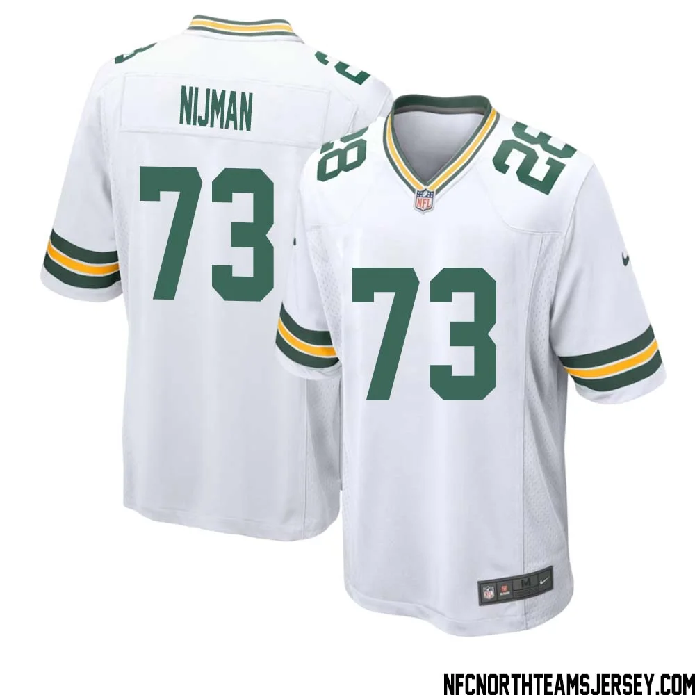 Yosh Nijman No 73 Green Bay Packers Away Game Jersey Mens White 1