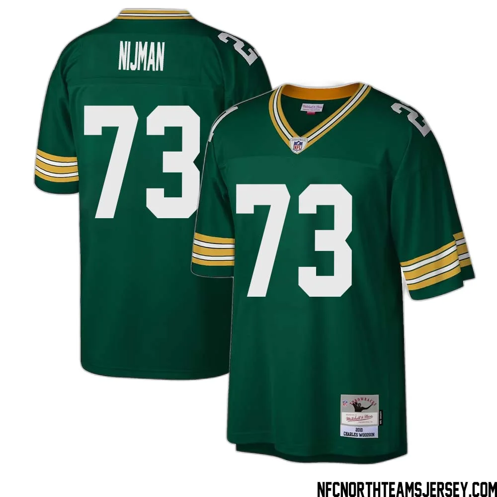 Yosh Nijman No 73 Green Bay Packers Mitchell Ness Legacy Replica Jersey Green