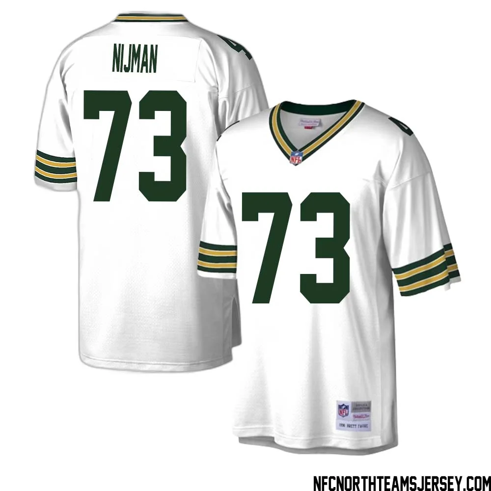 Yosh Nijman No 73 Green Bay Packers Mitchell Ness Legacy Replica Jersey White 1 1