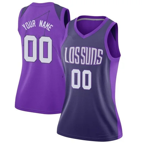 Woman's Phoenix Suns Swingman Purple Custom Jersey - City Edition - -