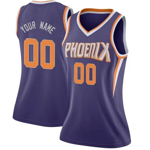 Woman's Phoenix Suns Swingman Purple Custom Jersey - Icon Edition - -