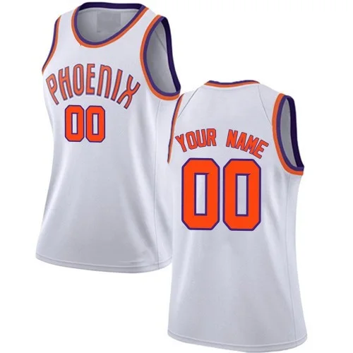 Woman's Phoenix Suns Swingman White Custom Jersey - Association Edition - -