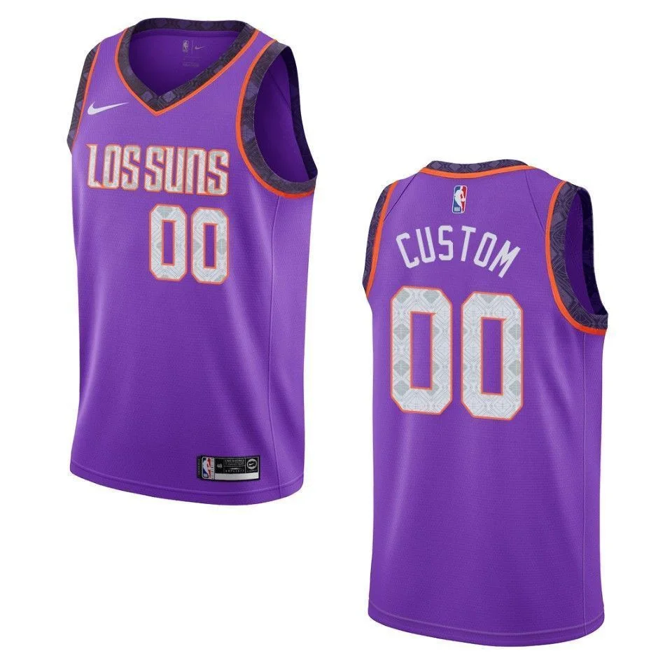Youth's 2019-20 Phoenix Suns #00 Custom City Edition Swingman Jersey - Purple -