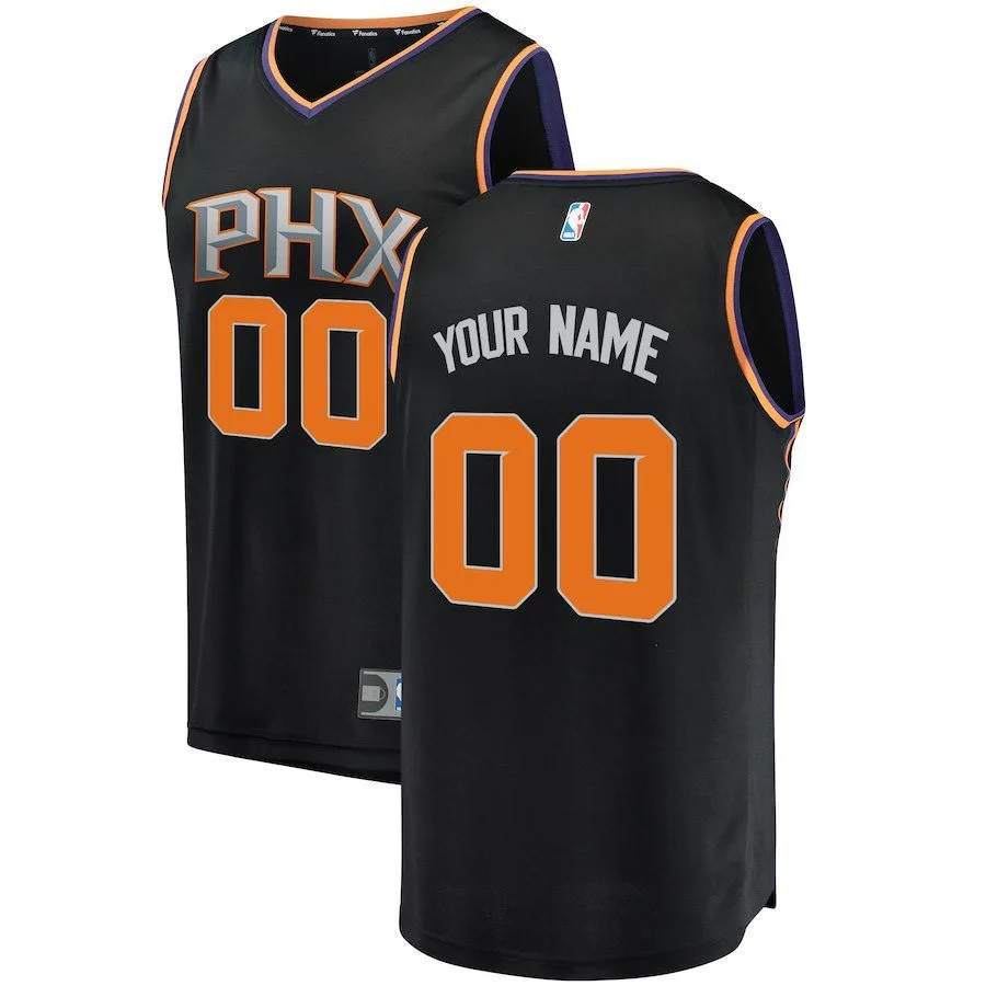 Youth's Custom Black NBA Phoenix Suns Jersey -