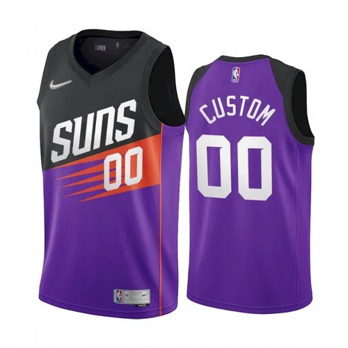 Youth's Custom Phoenix Suns 2021 Earned Edition Purple Jersey - -