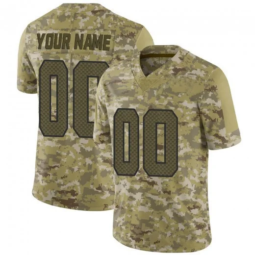 Youth's Custom Seattle Seahawks 2018 Salute to Service Jersey - Limited Camo -