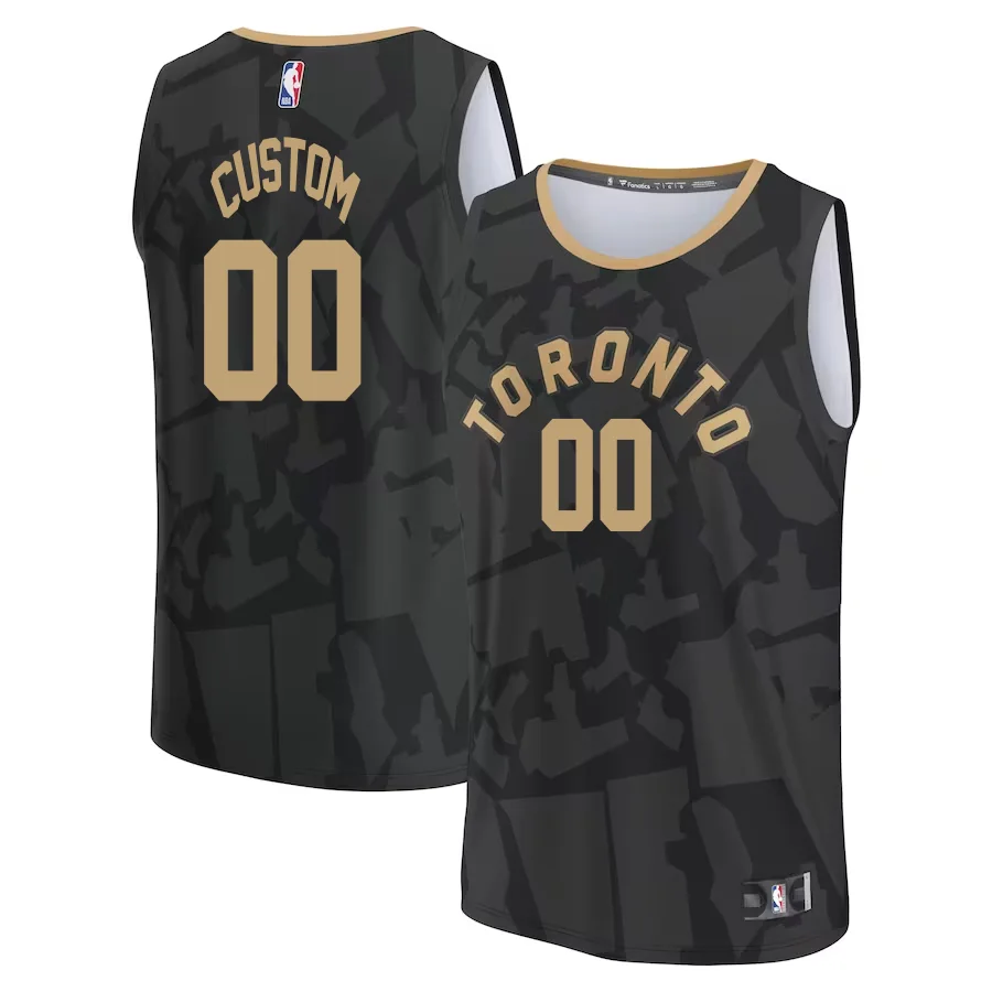 Custom Toronto Raptors Branded Youth Fastbreak Jersey - City Edition - Black -
