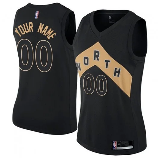Woman's Custom Toronto Raptors Swingman Black Jersey - City Edition -