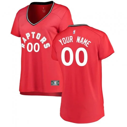 Woman's Custom Toronto Raptors Swingman Red Fast Break Jersey - Icon Edition -