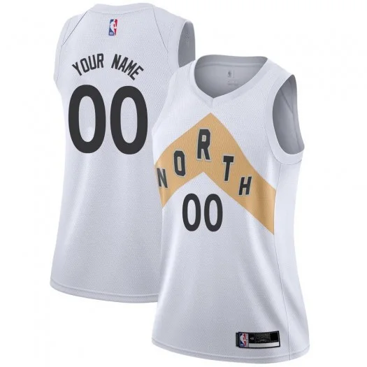 Woman's Custom Toronto Raptors Swingman White 2018/19 Jersey - City Edition -