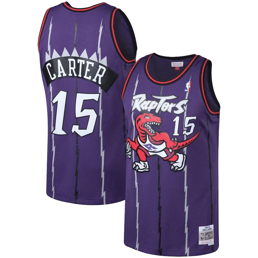 Woman's Vince Carter Toronto Raptors Big &amp; Tall Hardwood Classics Jersey - Purple -