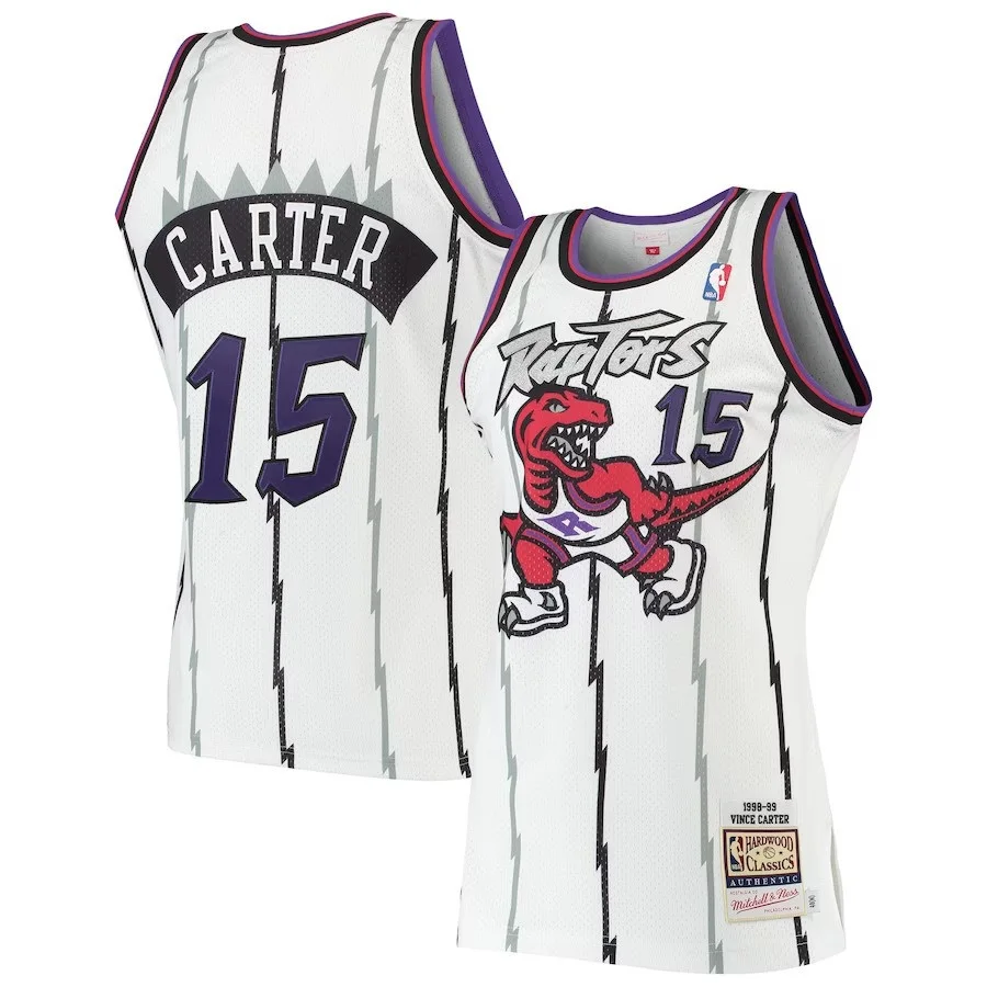 Woman's Vince Carter Toronto Raptors Hardwood Classics 1998-99 Jersey - White -