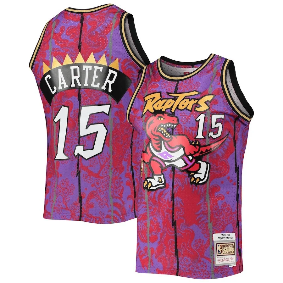 Woman's Vince Carter Toronto Raptors Hardwood Classics 1998-99 Lunar New Year Swingman Jersey - Purple -