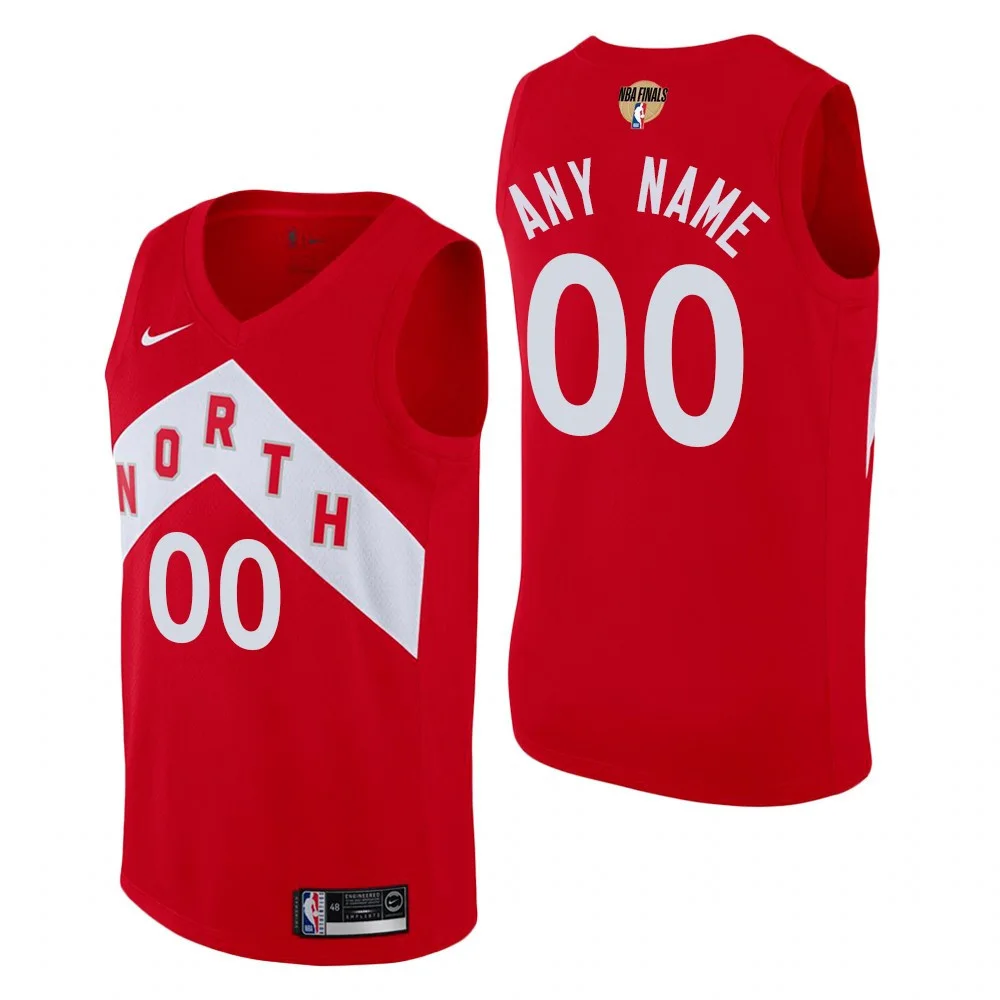 Youth's Toronto Raptors #00 Custom 2019 NBA Finals Red Jersey - Earned -