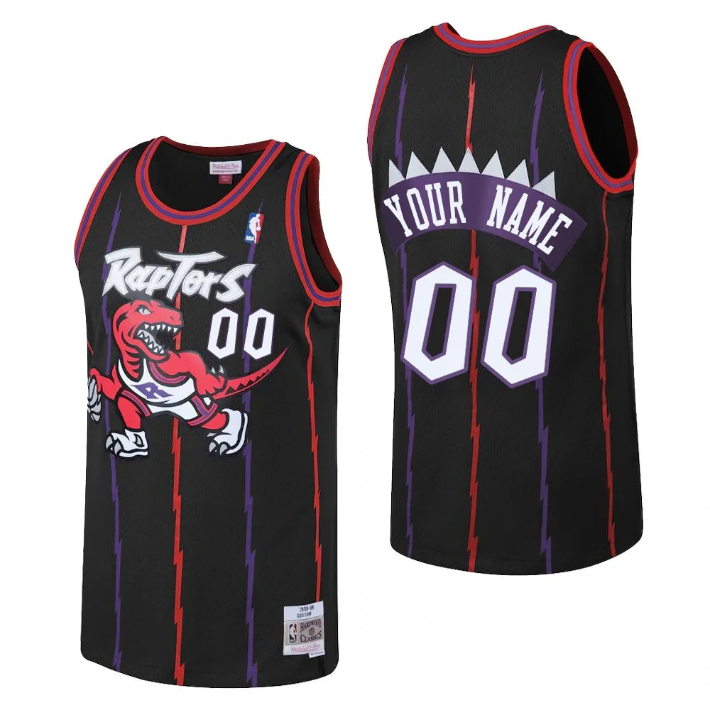 Youth's Toronto Raptors #00 Custom Reload Hardwood Classics 2020 NBA Return Swingman Jersey Black -