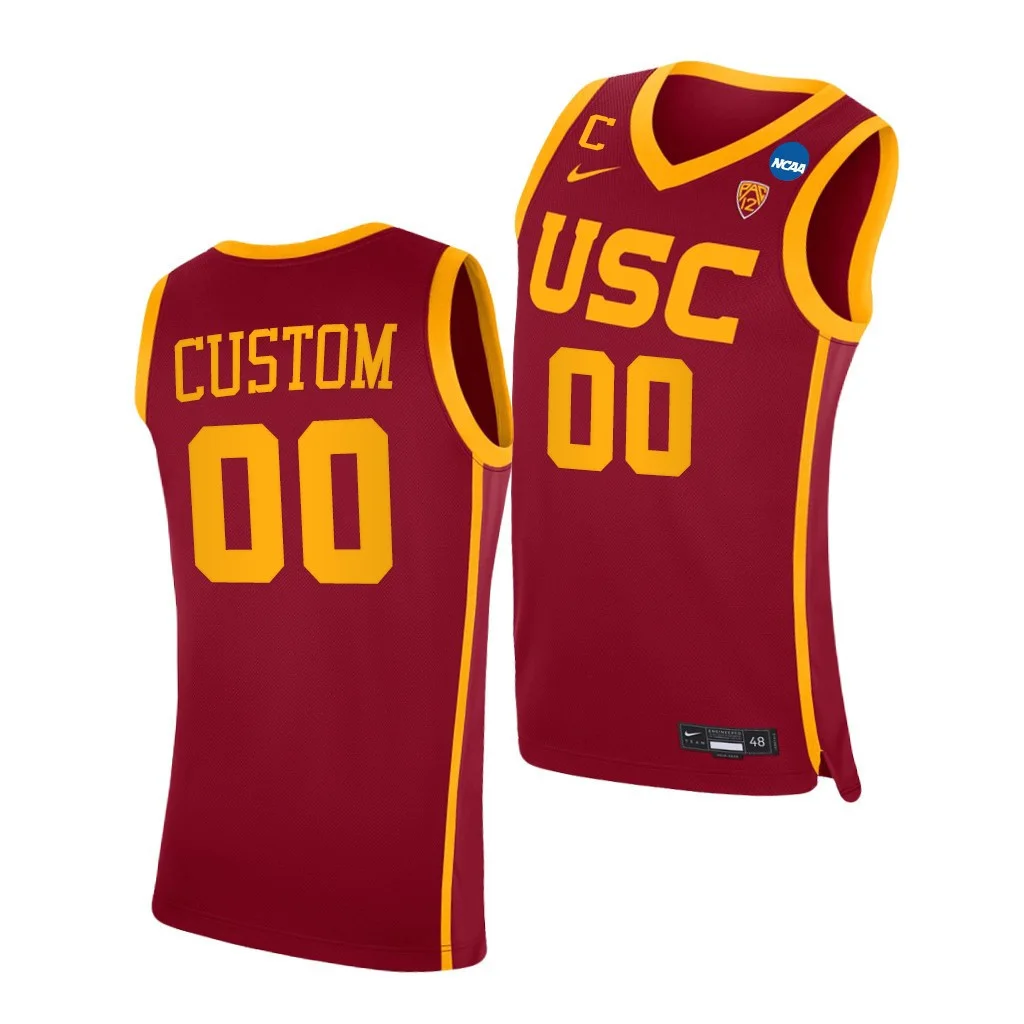 Youth's  USC Trojans Custom Cardinal 2021 March Madness Sweet 16 PAC-12 Jersey -