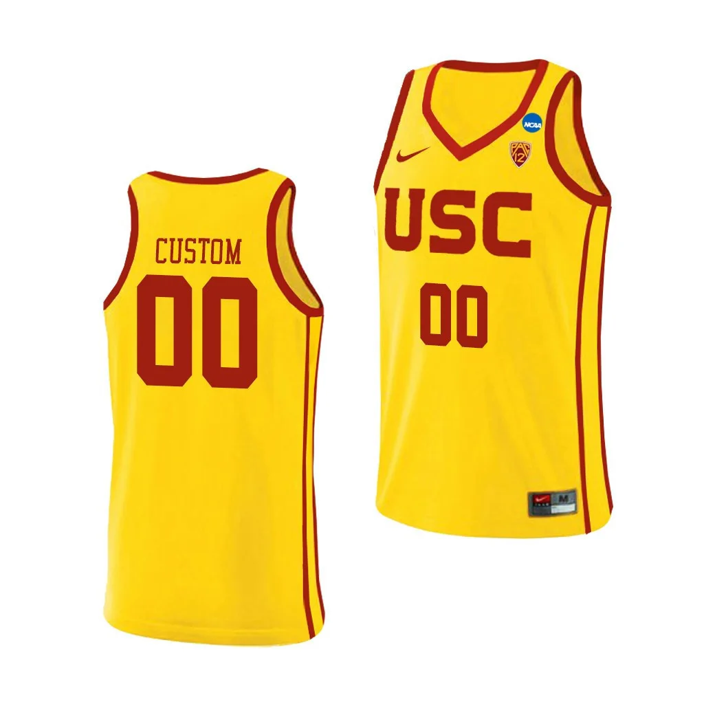 Youth's  USC Trojans Custom Yellow 2021 March Madness Sweet 16 Alternate Jersey -