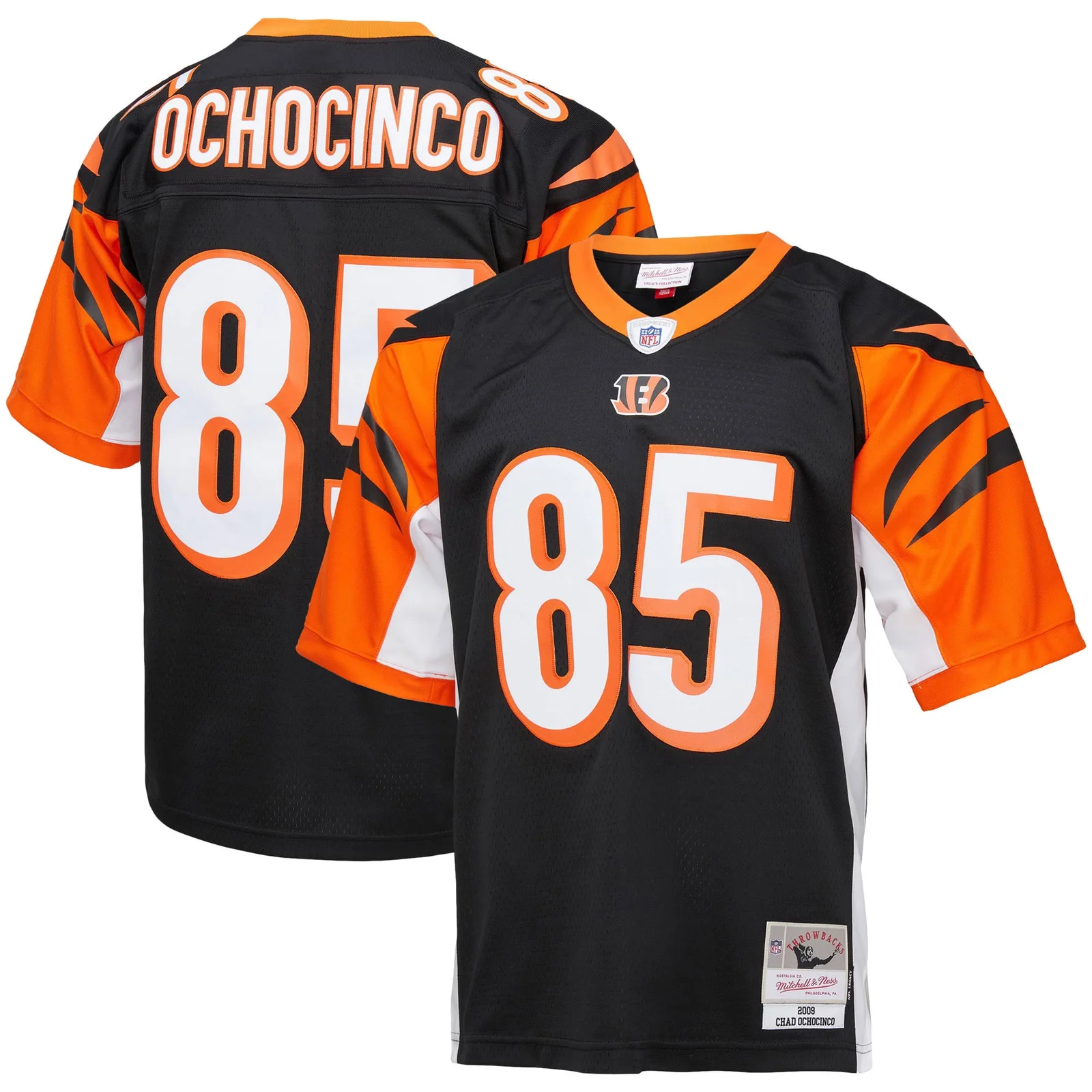 Men'sChad Ochocinco Cincinnati Bengals Mitchell &amp; Ness Big &amp; Tall 2009 Retired Player  Jersey - Black