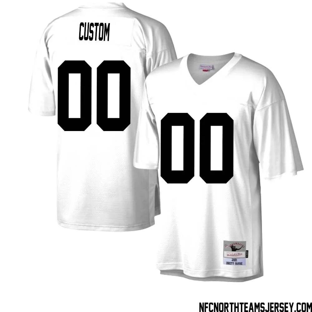 Custom Men Green Bay Packers Mitchell & Ness Legacy  Jersey - White