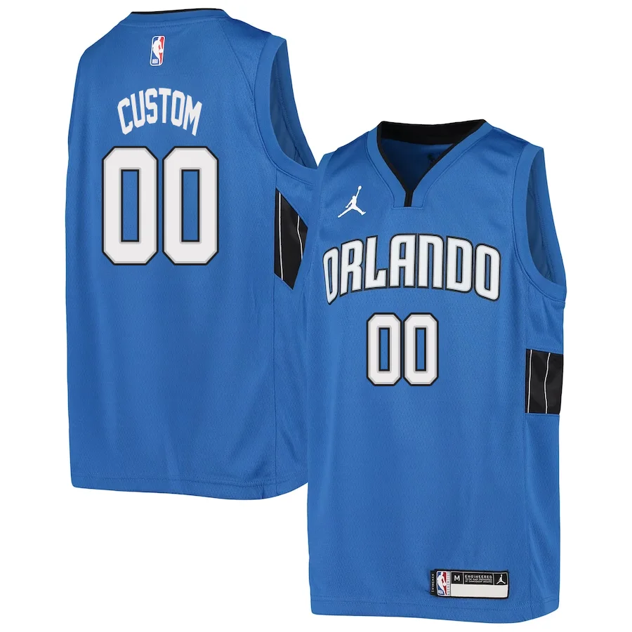 Custom Orlando Magic Jordan Brand Youth 2020-21 Swingman Jersey - Statement Edition - Blue -