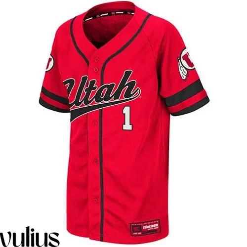 Custom Utah Utes Jersey, Red Men's, Custom Baseball Jersey -
