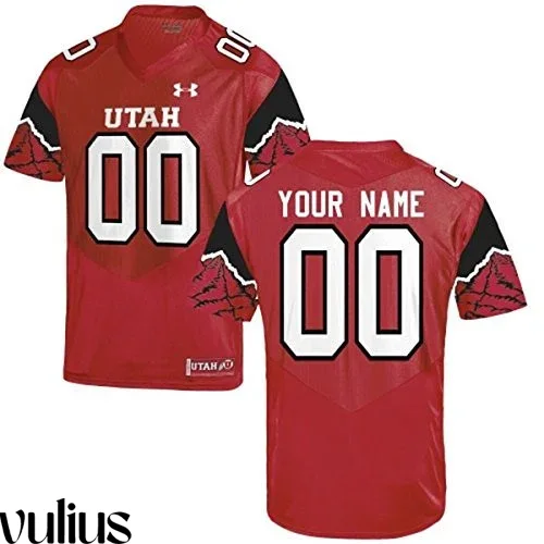 Custom Utah Utes Jersey, Red Men's, Custom Football Jersey -