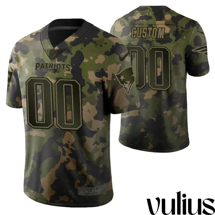 Customizable Patriots Jersey, Green Men's Jersey, Camouflage Memorial Day Jersey -