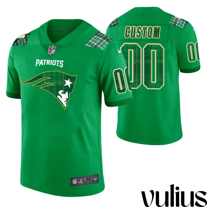 Customizable Patriots Jersey, Kelly Green Men's Jersey, St. Patrick's Day Jersey -