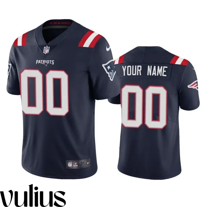 Customizable Patriots Jersey, Navy Men's Jersey, 2020 Vapor Limited Jersey -