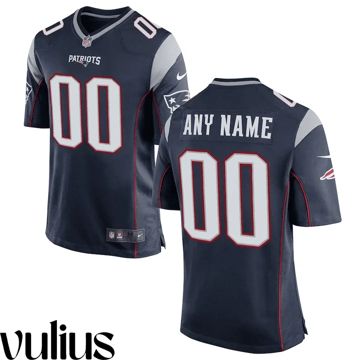 Customizable Patriots Jersey, Navy Men's Jersey, Home Game Jersey -