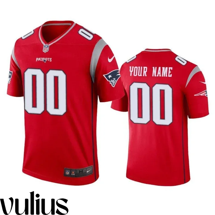 Customizable Patriots Jersey, Red Men's Jersey, Inverted Legend Jersey -