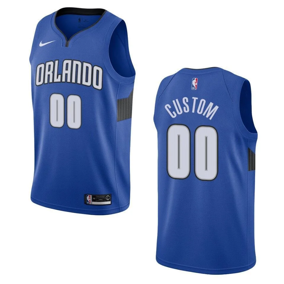 Men's 2019-20 Orlando Magic #00 Custom Statet Swingman Jersey - Blue -