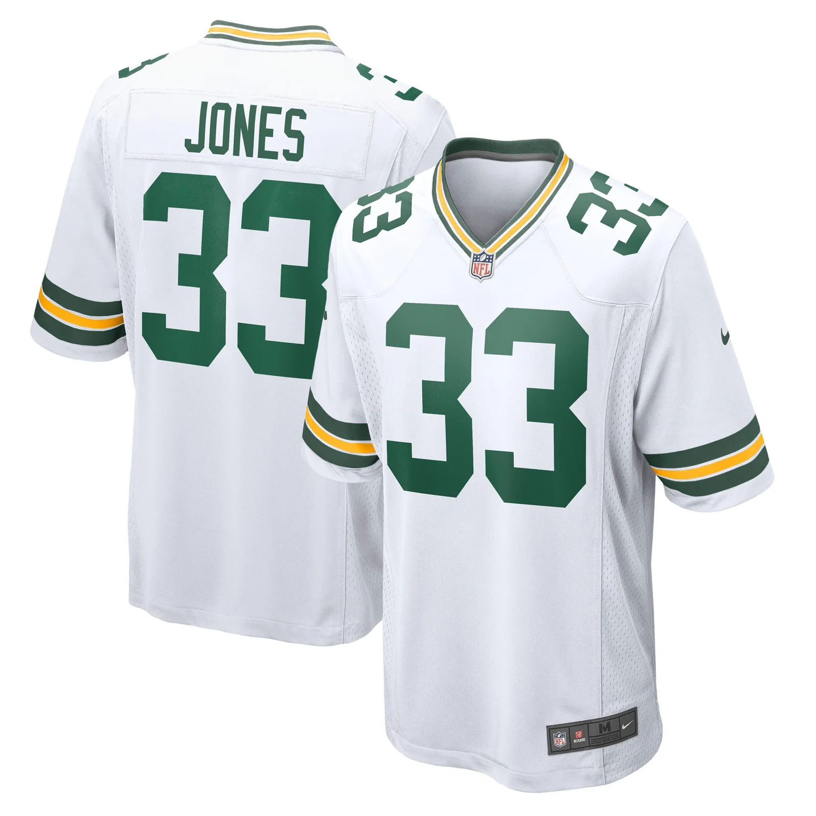 Men's Aaron Jones Green Bay Packers Game Player Jersey - White -