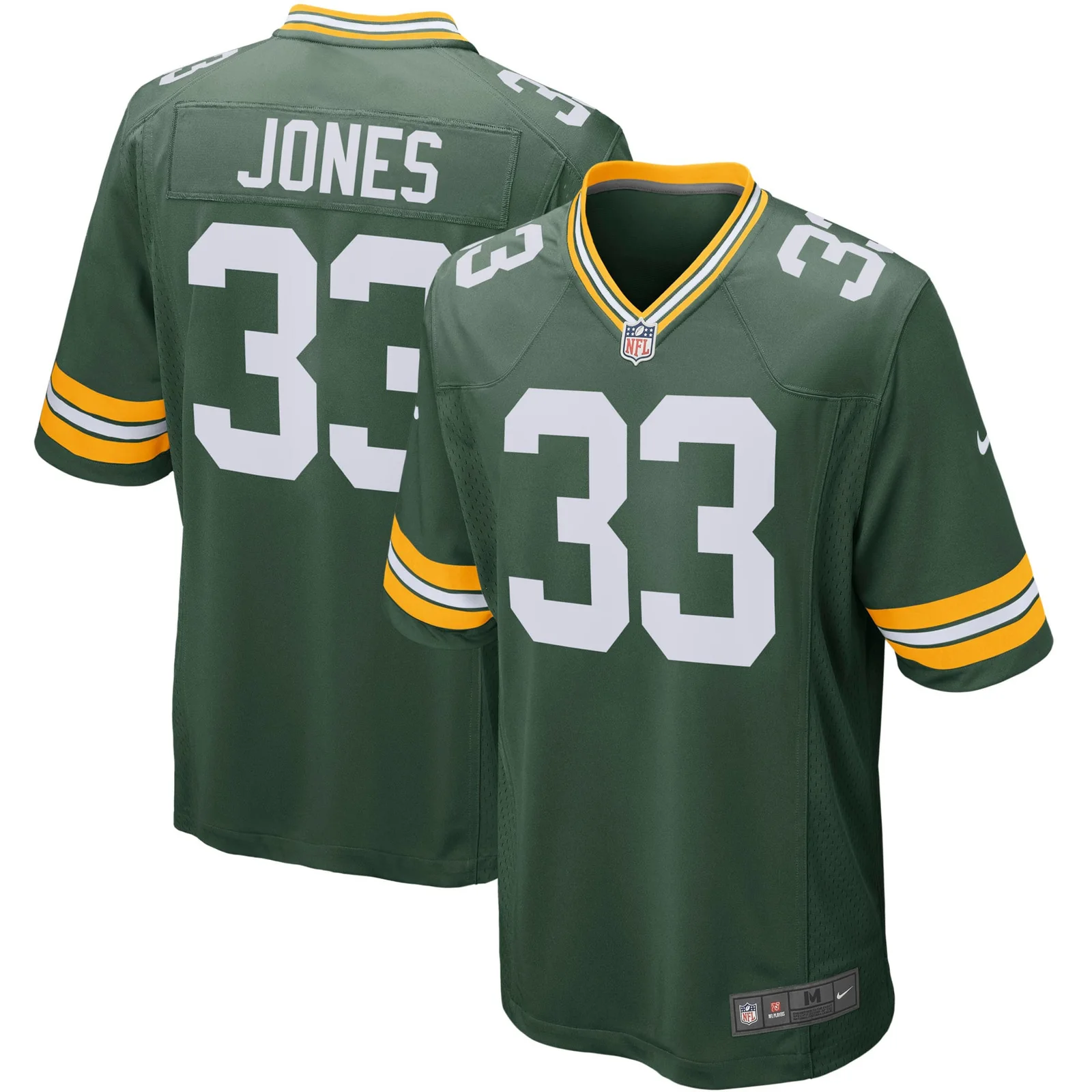 Men's Aaron Jones Green Bay Packers Player Game Jersey - Green -
