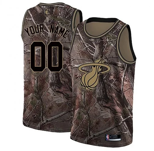 Men's Custom Miami Heat Swingman Camo Realtree Collection Jersey -