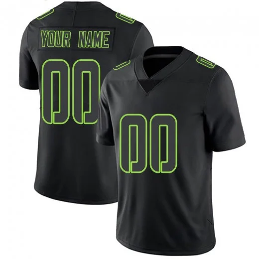 Men's Custom Seattle Seahawks Jersey - Limited Black Impact -