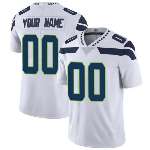 Men's Custom Seattle Seahawks Vapor Untouchable Jersey - Limited White -