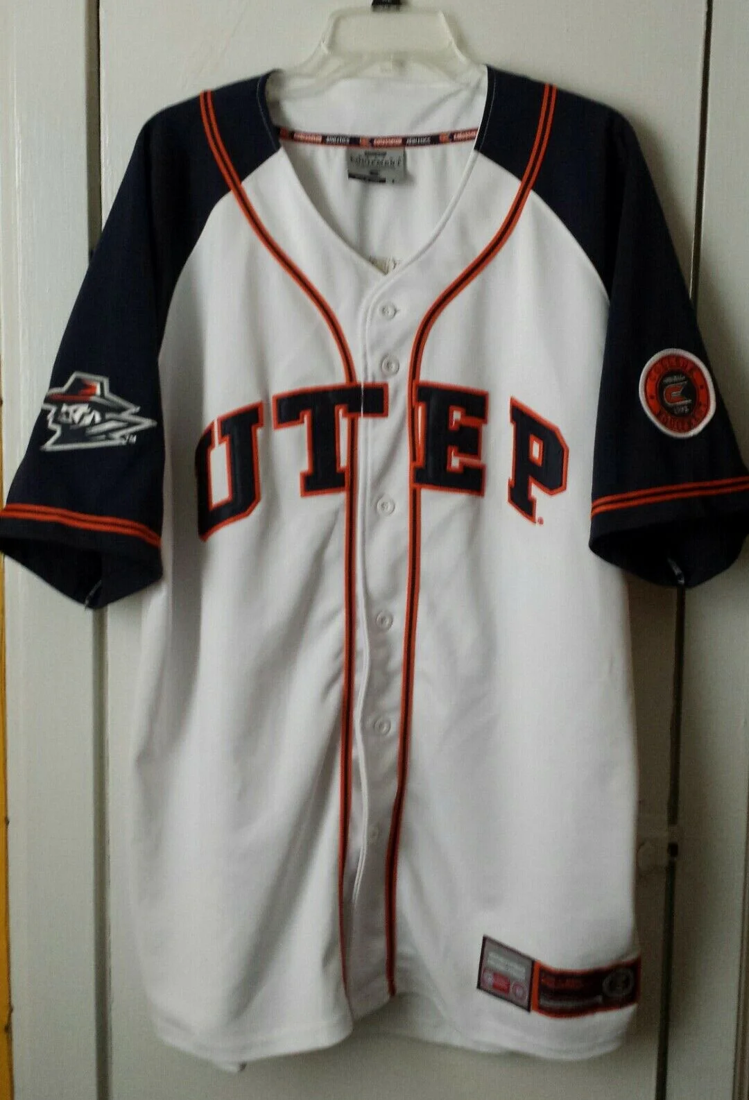 Men's Custom UTEP Miners NCAA Colosseum Baseball Jersey - -