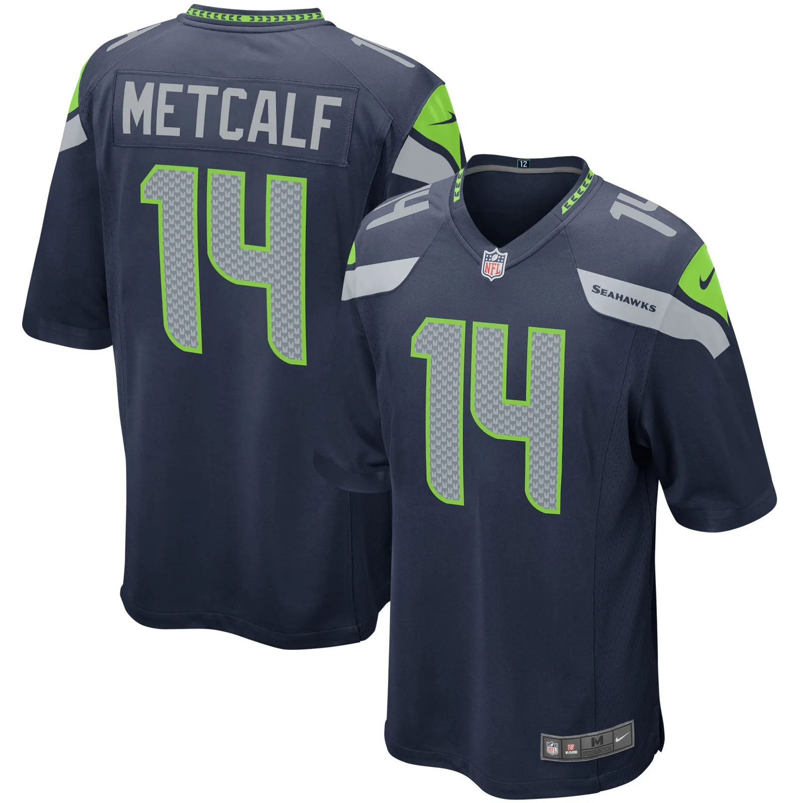 Men's DK Metcalf Seattle Seahawks Game Player Jersey - College Navy -